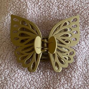 Butterfly Cutout Hair Claw Clip - Olive Green